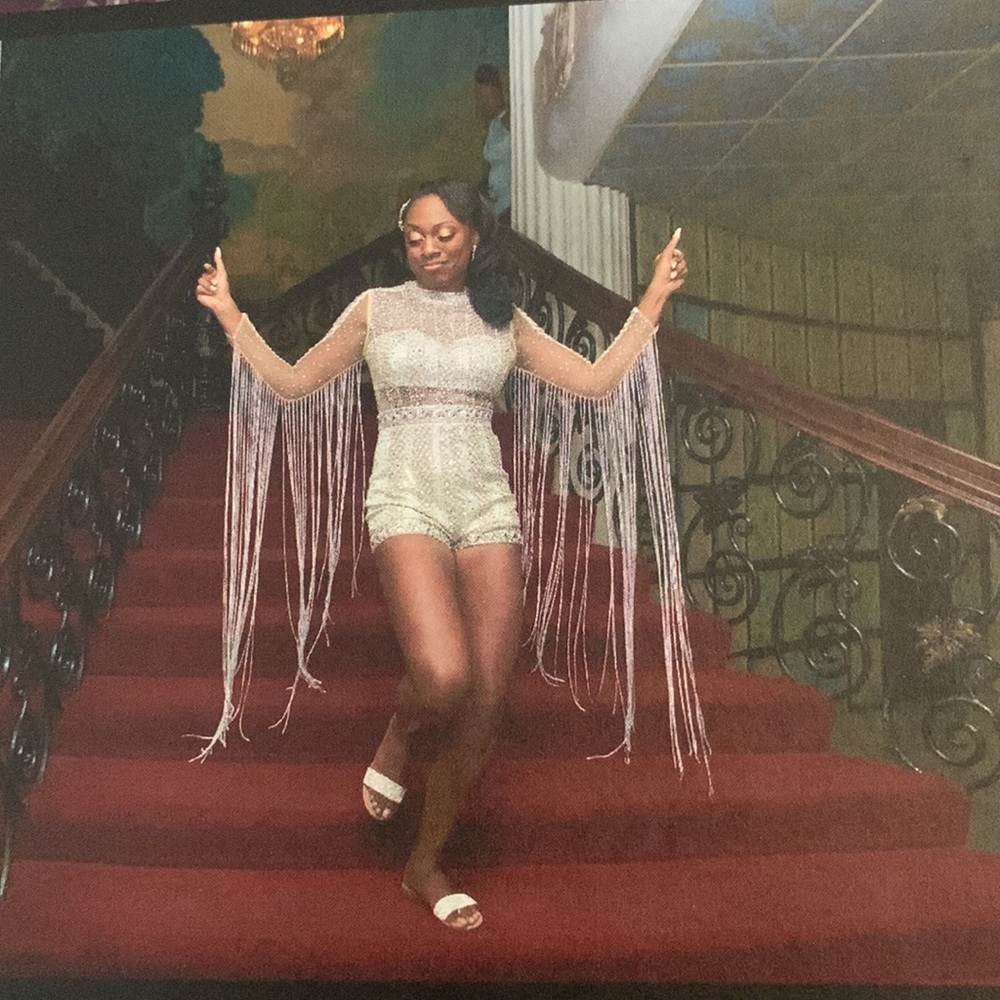 One of a kind romper! Mac Duggal